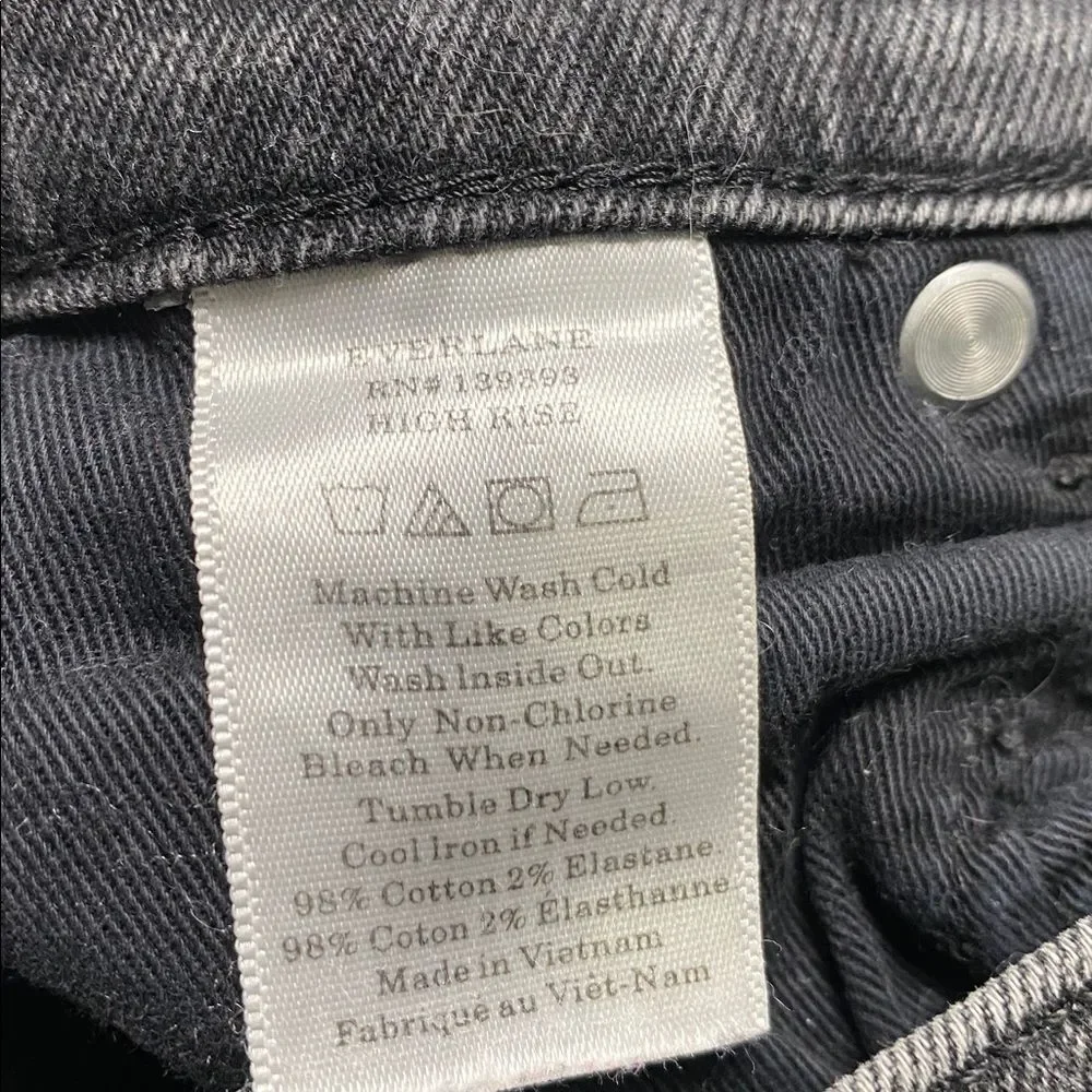 Everlane Black High Rise Skinny Jeans Size 28 Tall Denim Minimalist Classic